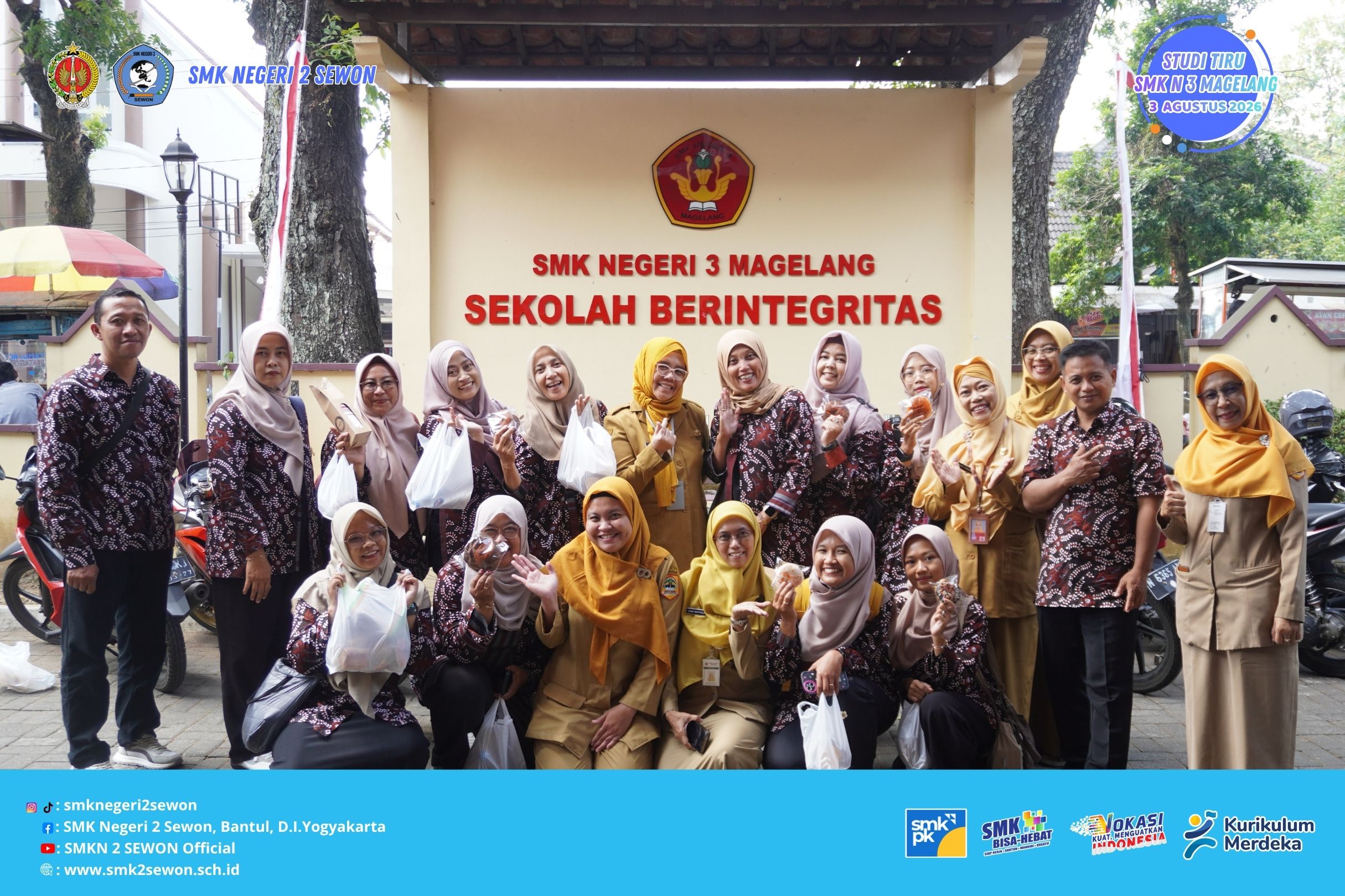 SMK Negeri 2 Sewon Laksanakan Studi Tiru ke SMK Negeri 3 Magelang untuk Penguatan Teaching Factory dan Pembelajaran Berbasis Industri
