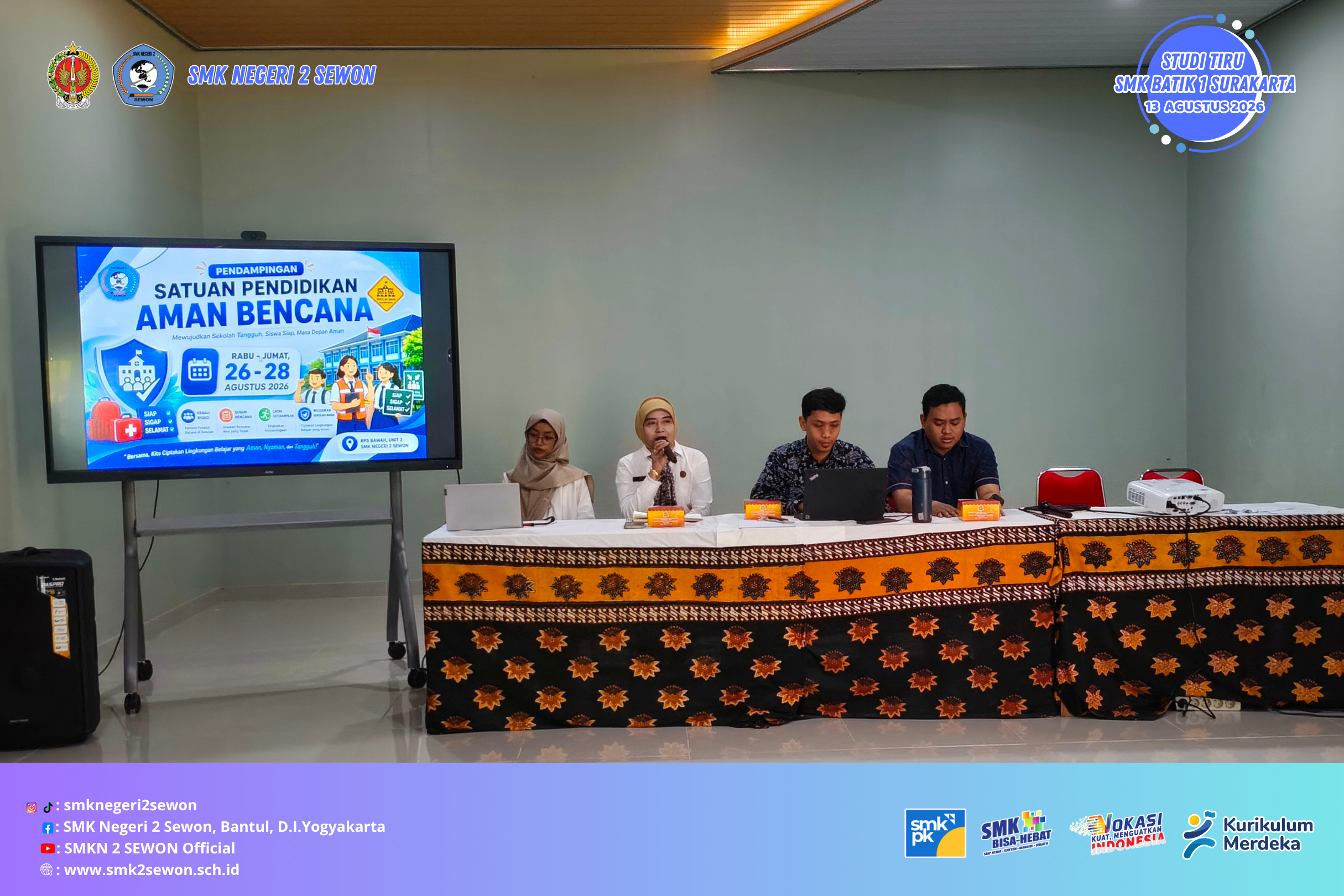 SMK Negeri 2 Sewon Gelar Pendampingan Satuan Pendidikan Aman Bencana